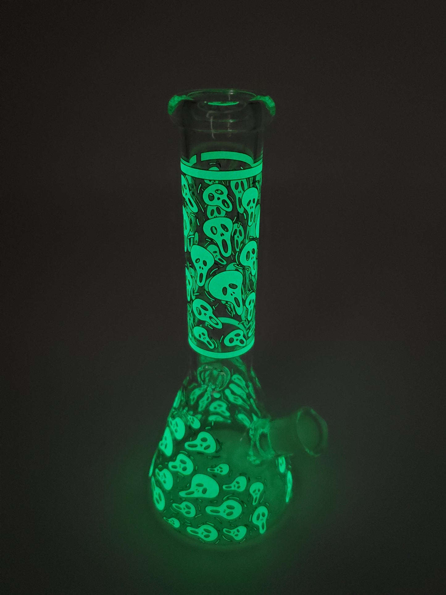 Glow in the Dark Ghost Mask Design Water Pipe