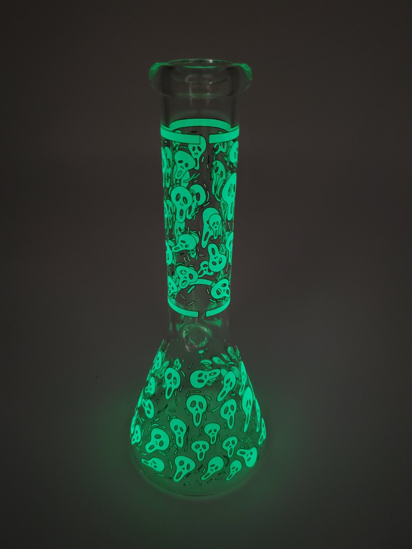 Glow in the Dark Ghost Mask Design Water Pipe