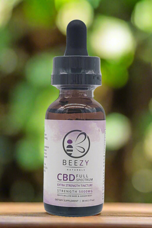 CBD FULL SPECTRUM EXTRA STRENGTH TINCTURE 5000MG WITH WHITE WILLOW BARK AND GINGER ROOT