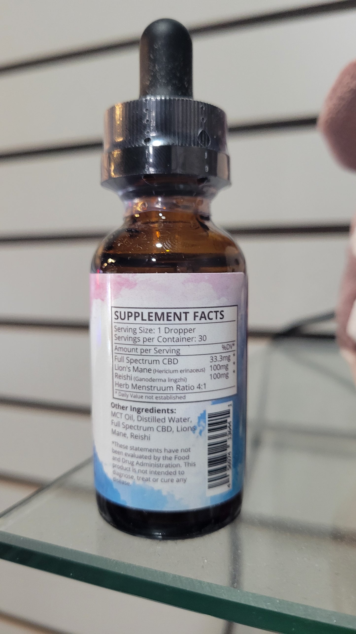 CBD FULL SPECTRUM TINCTURE 1000MG WITH LION'S MANE AND REISHI MUSHROOM