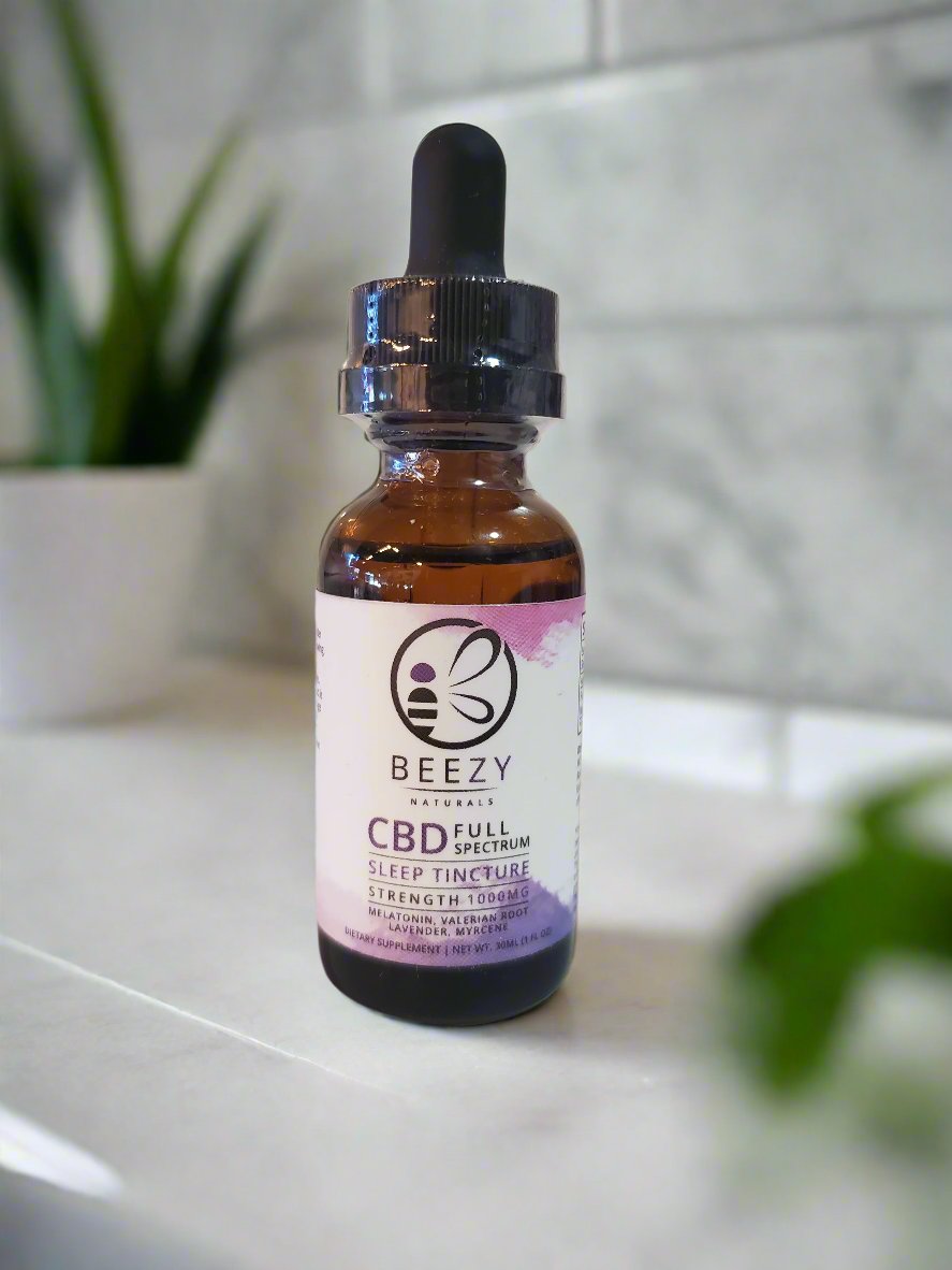 CBD FULL SPECTRUM SLEEP TINCTURE 1000MG WITH MELATONIN, VALERIAN ROOT, LAVENDER AND MYRCENE